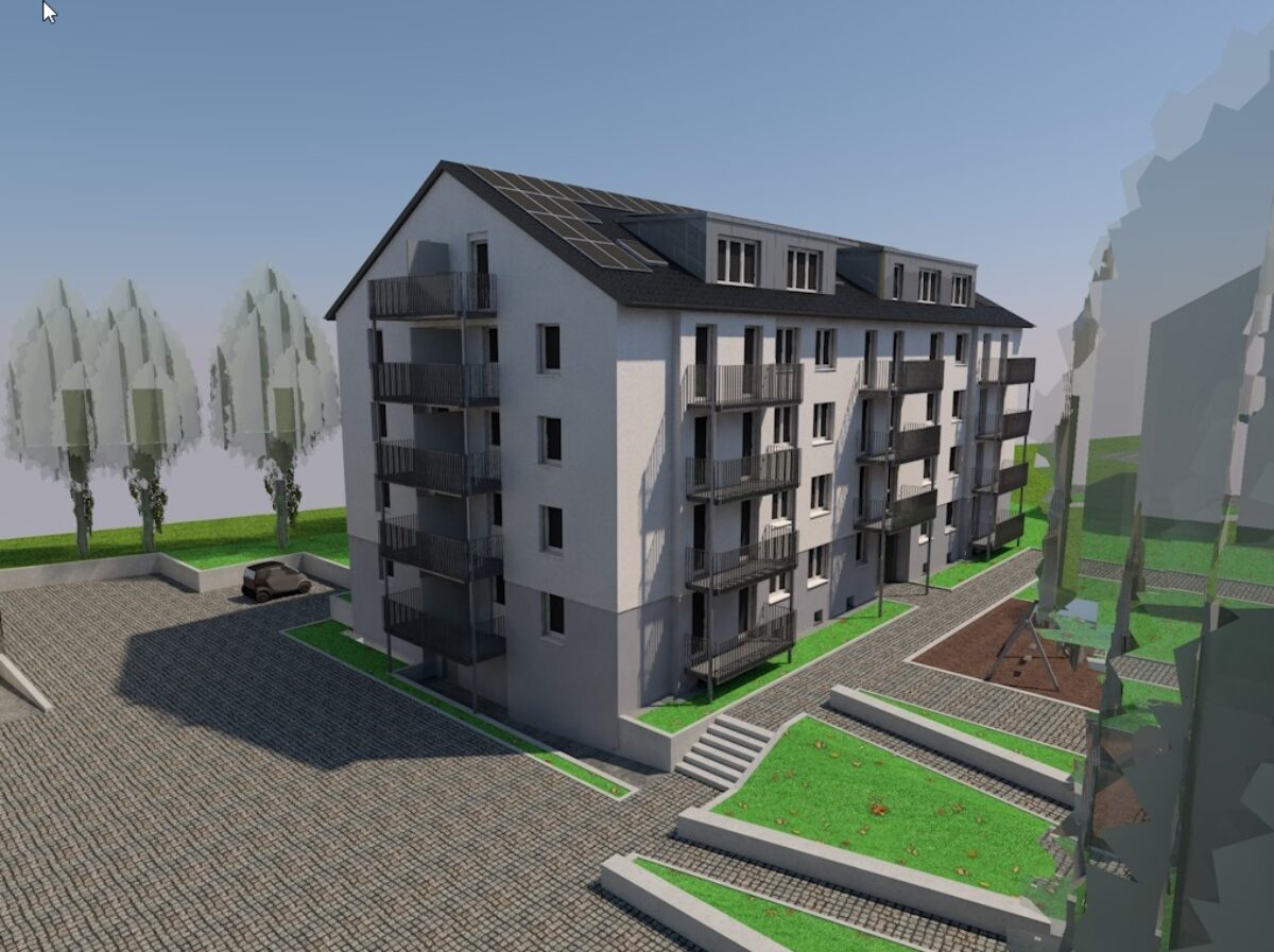 Visualisierung des Modernisierungsprojekt in der Reichenbachstraße 25 in Durlach.