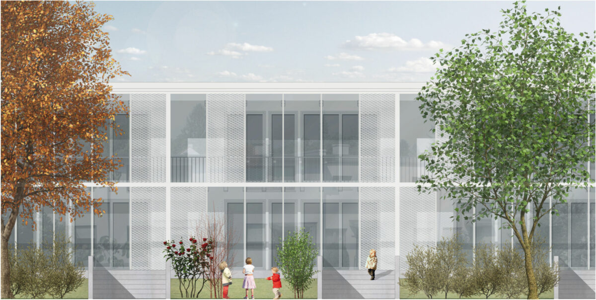 Visualisierung des Modernisierungsprojekt Falkenweg im Dammerstock.