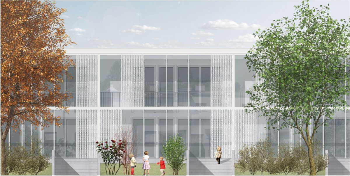 Visualisierung des Modernisierungsprojekt Falkenweg im Dammerstock.