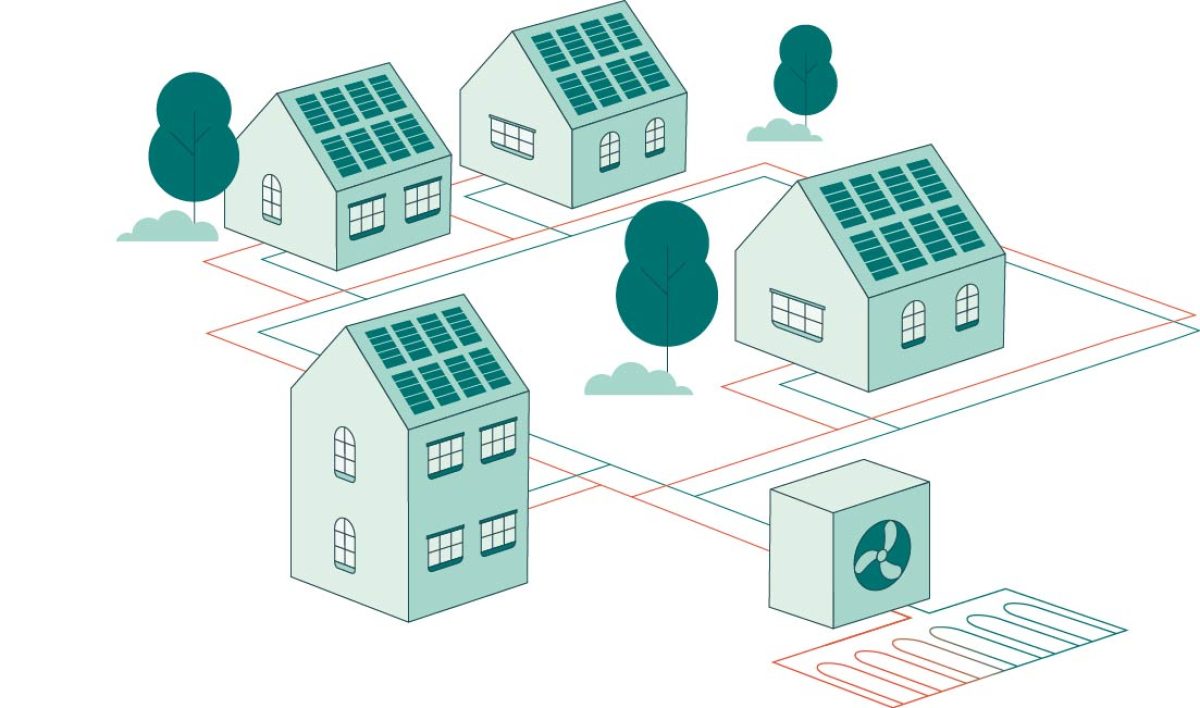 Illustration Nahwärmenetz