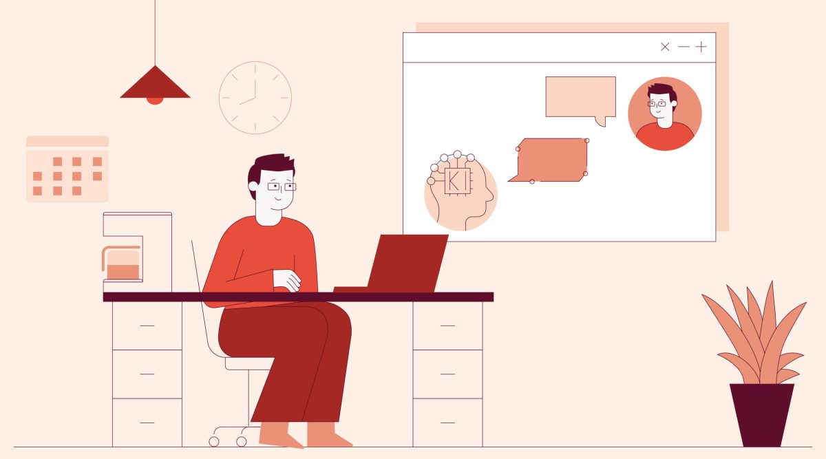 Illustration KI-Assistenz